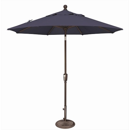 Gan Eden 7.5 ft. Octagon Push Button Tilt Market Umbrella Navy GA2650483